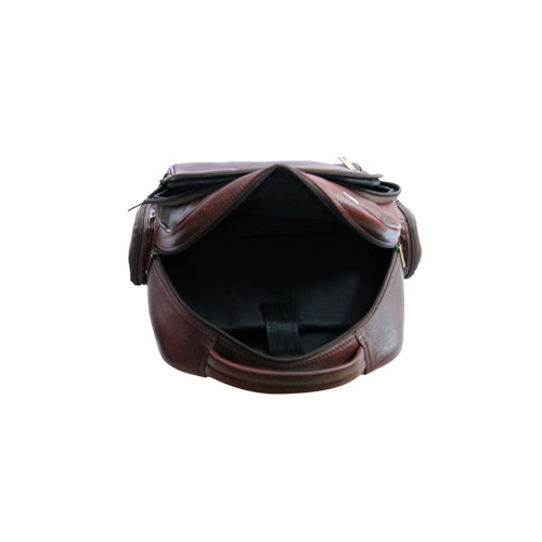 UNISEX GENUINE LEATHER MULTIPURPOSE BACKPACK WITH 14" LAPTOP COMPARTMENT