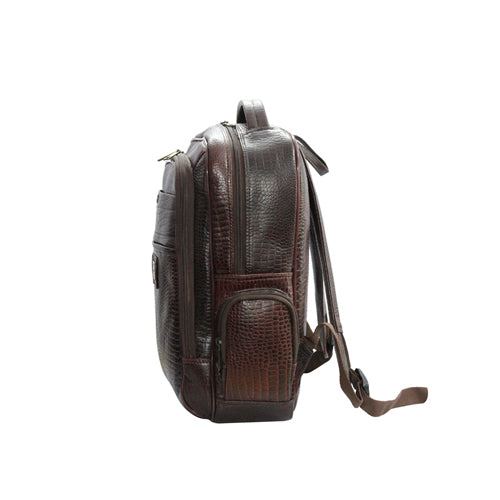 UNISEX GENUINE LEATHER MULTIPURPOSE BACKPACK WITH 14" LAPTOP COMPARTMENT