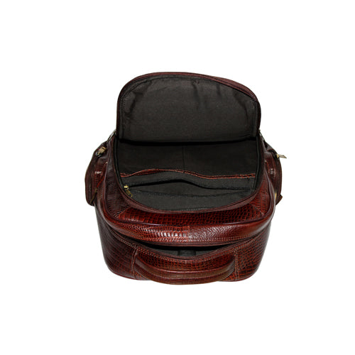 UNISEX GENUINE LEATHER MULTIPURPOSE BACKPACK WITH 14" LAPTOP COMPARTMENT