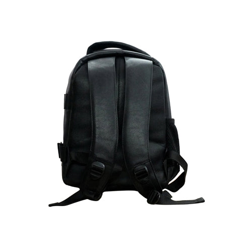 Genuine Leather Camera Backpack With Cushioned Interior & Flexible Slots To Adjust Your Cameras & Lenses Also A Nylon Cover Is Provided To Cover Your Bag Incase Of Rains