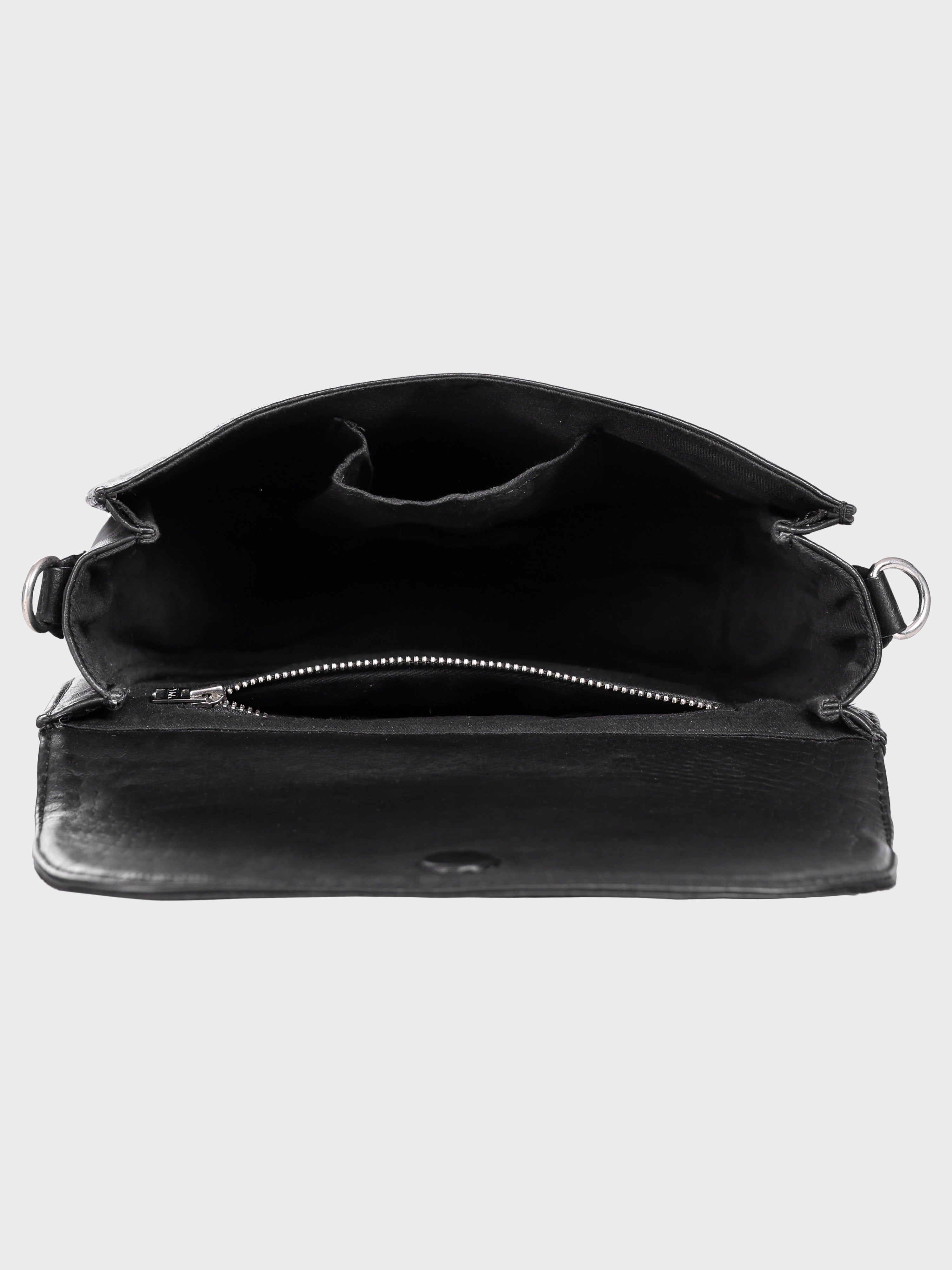 Genuine Leather , Women Trendy Front Magnet Closure , Croco Embossed Leather Bag
