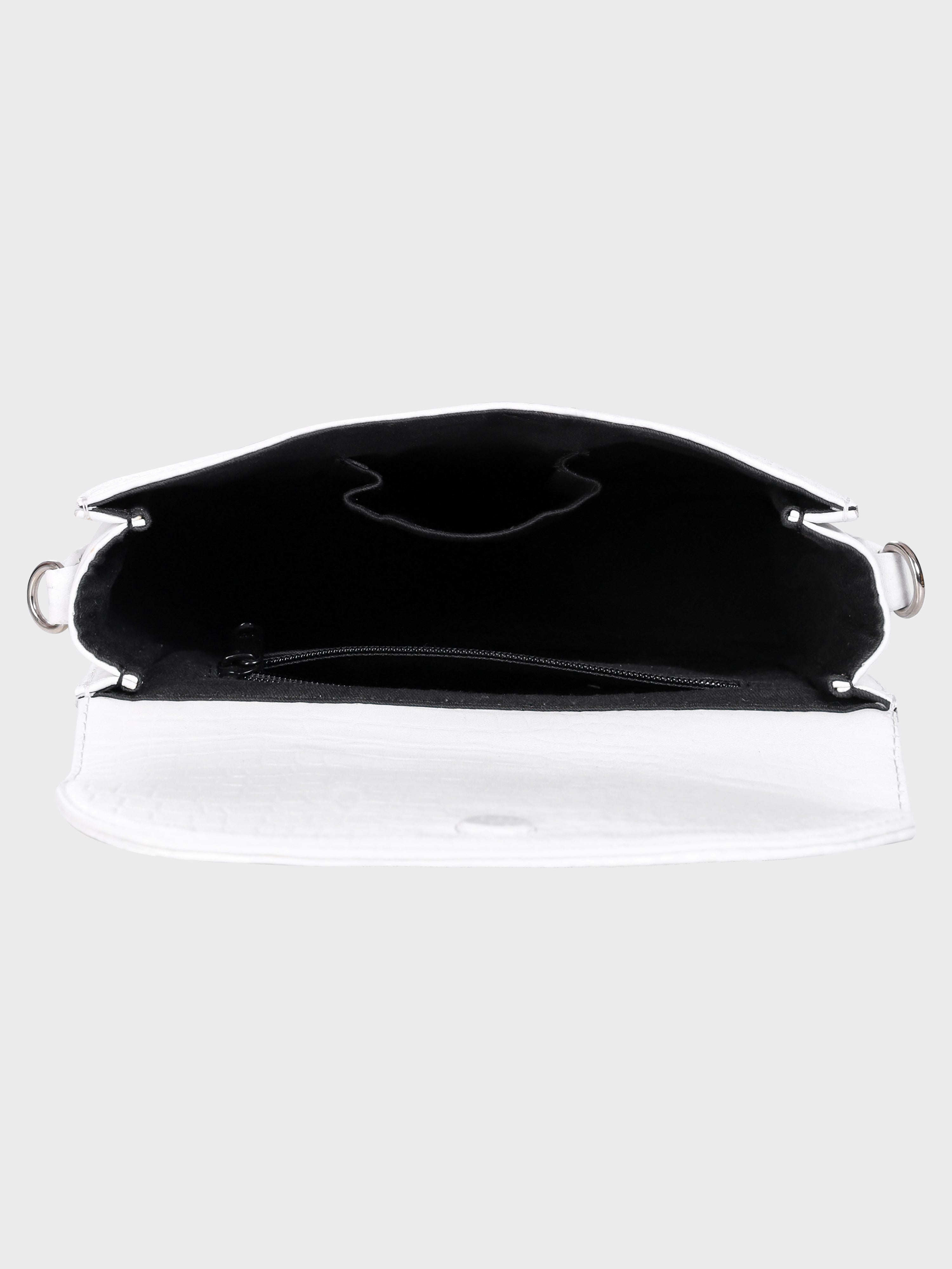 Genuine Leather , Women Trendy Front Magnet Closure , Croco Embossed Leather Bag