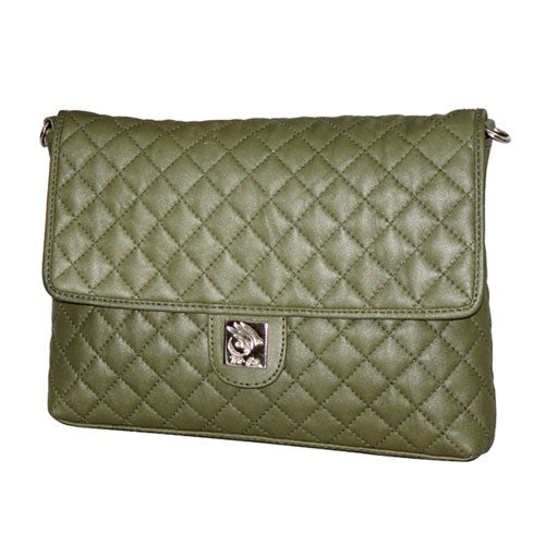 Genuine Leather - soft , supple Diamond Quilted Trendy Women's leather bag