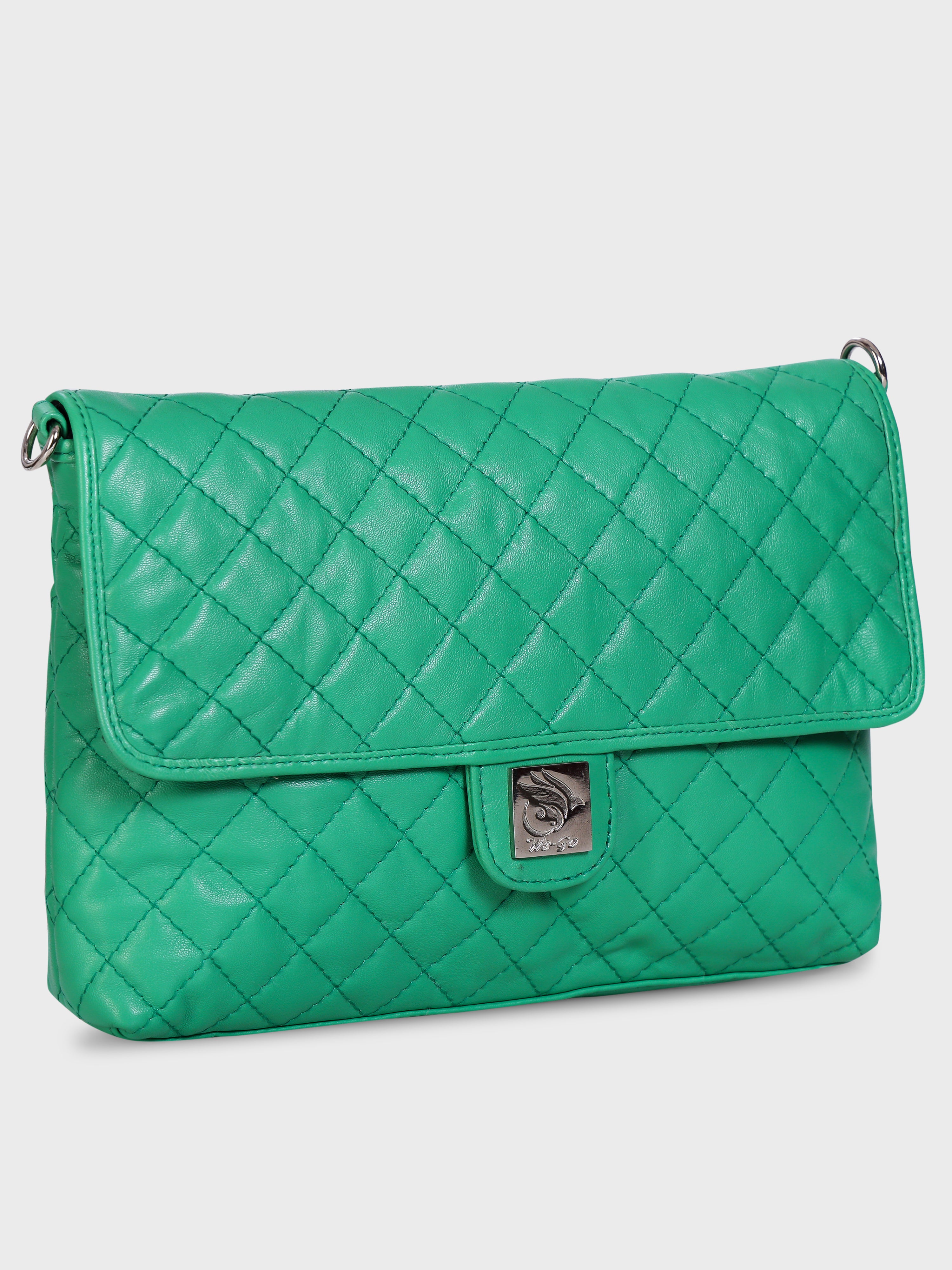 Genuine Leather - Soft , Supple Diamond Quilted Trendy Women Leather Bag