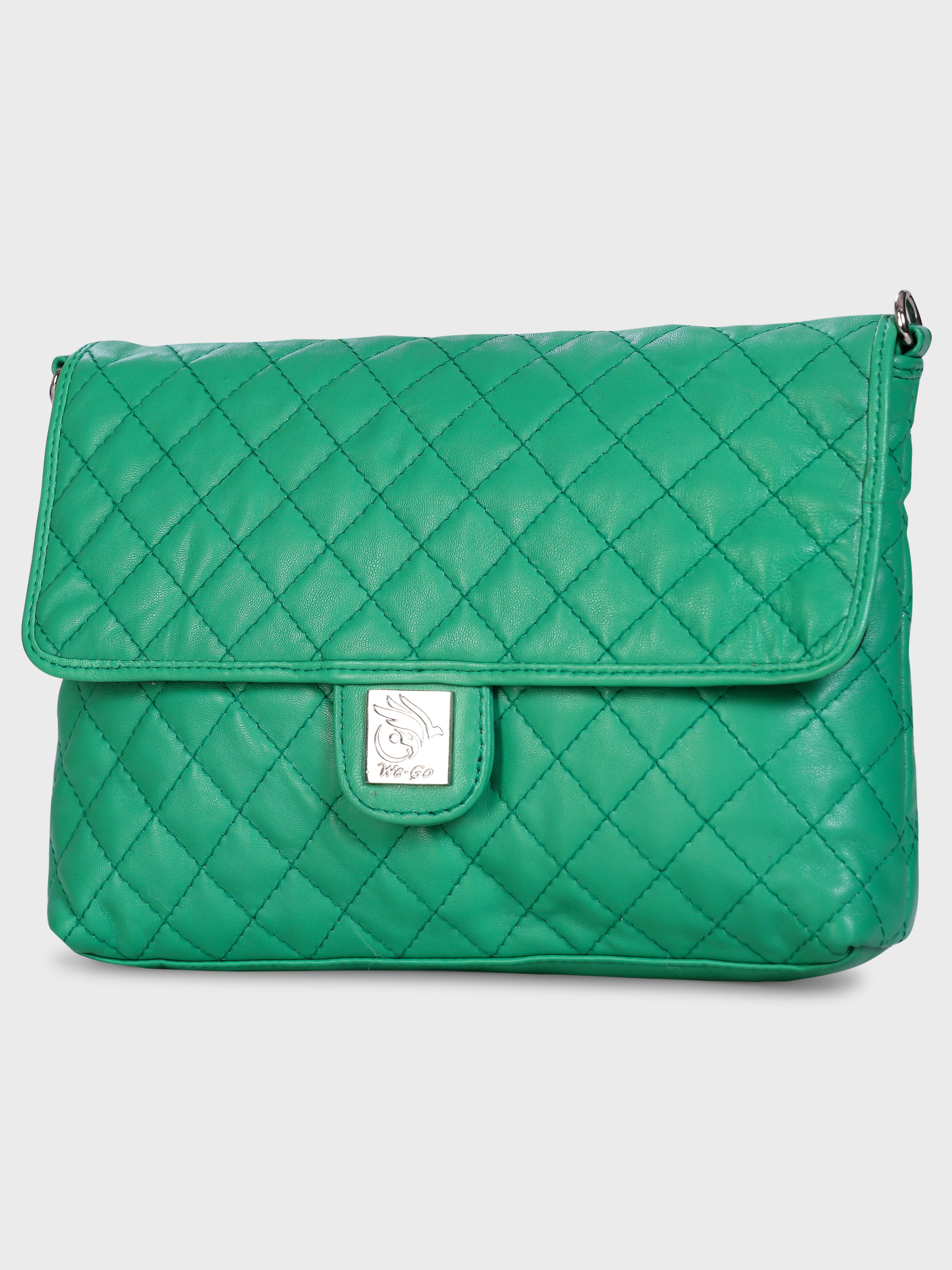 Genuine Leather - Soft , Supple Diamond Quilted Trendy Women Leather Bag
