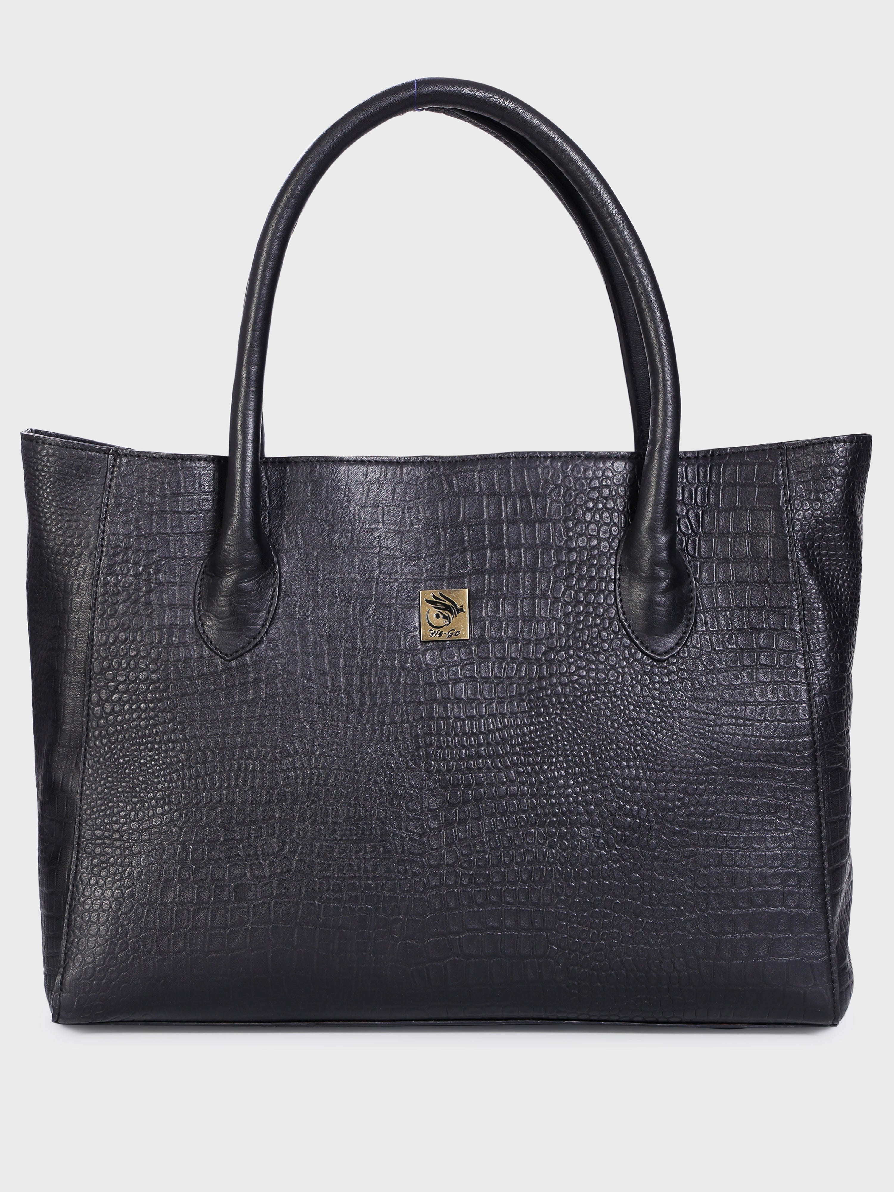 Genuine Leather , Womens Big Tote Bag Croco Embossed Leather