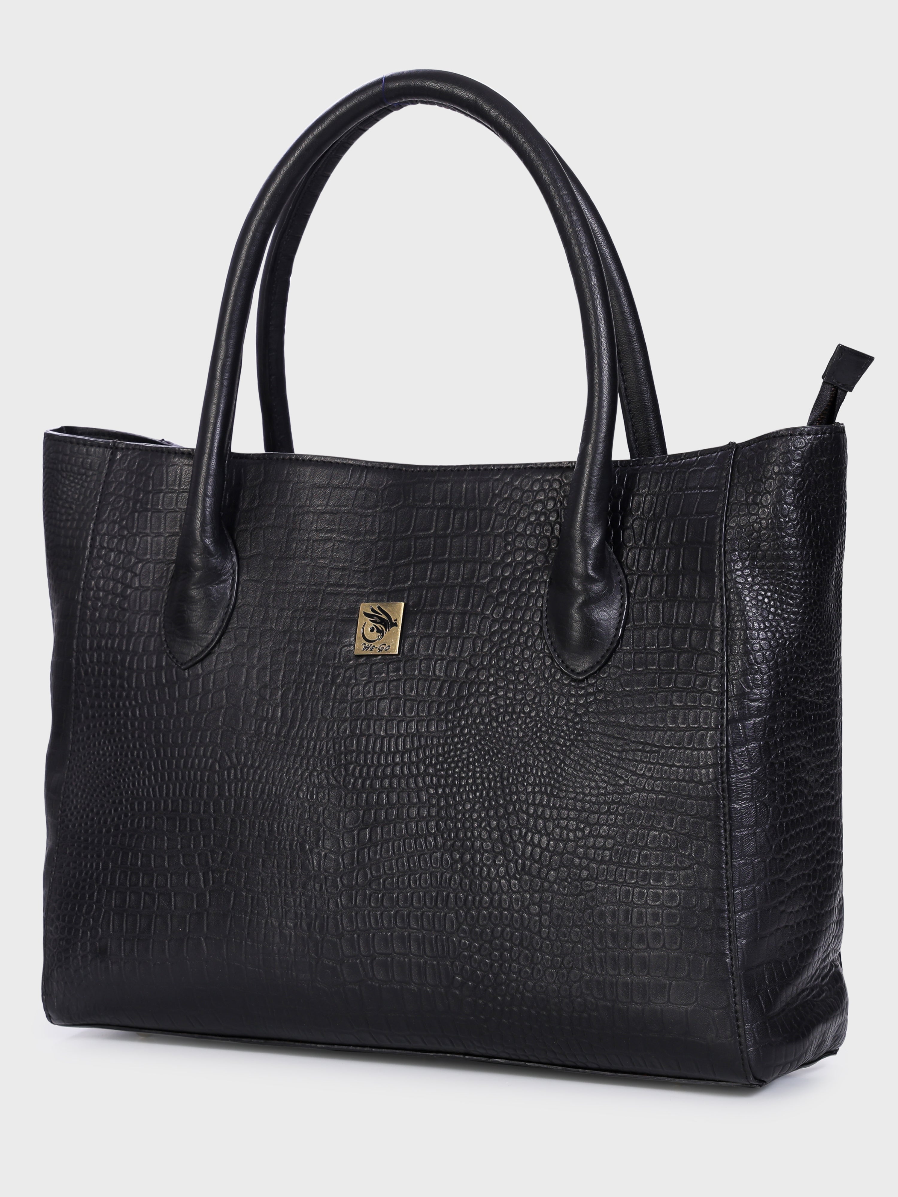 Genuine Leather , Womens Big Tote Bag Croco Embossed Leather