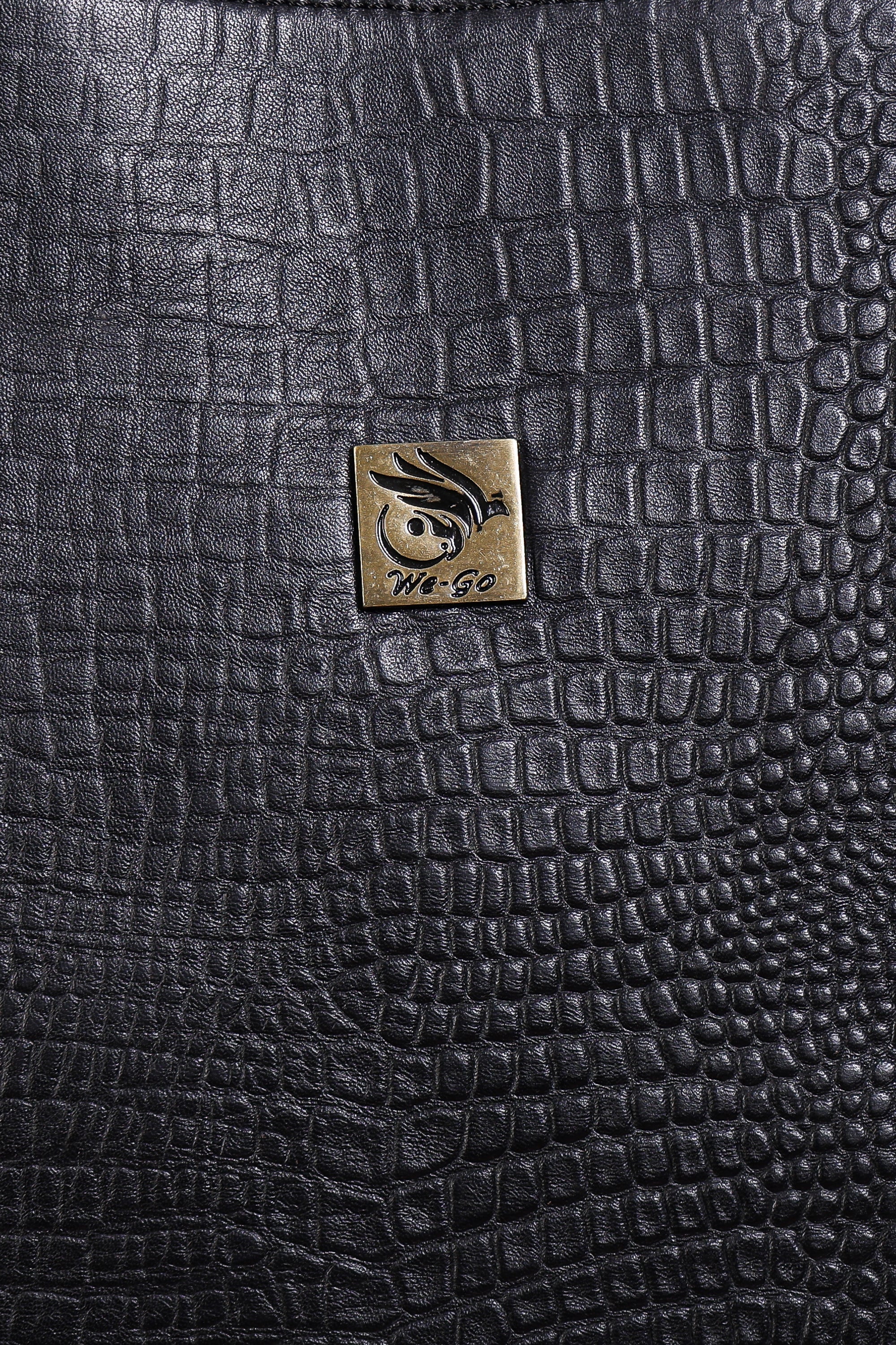 Genuine Leather , Womens Big Tote Bag Croco Embossed Leather