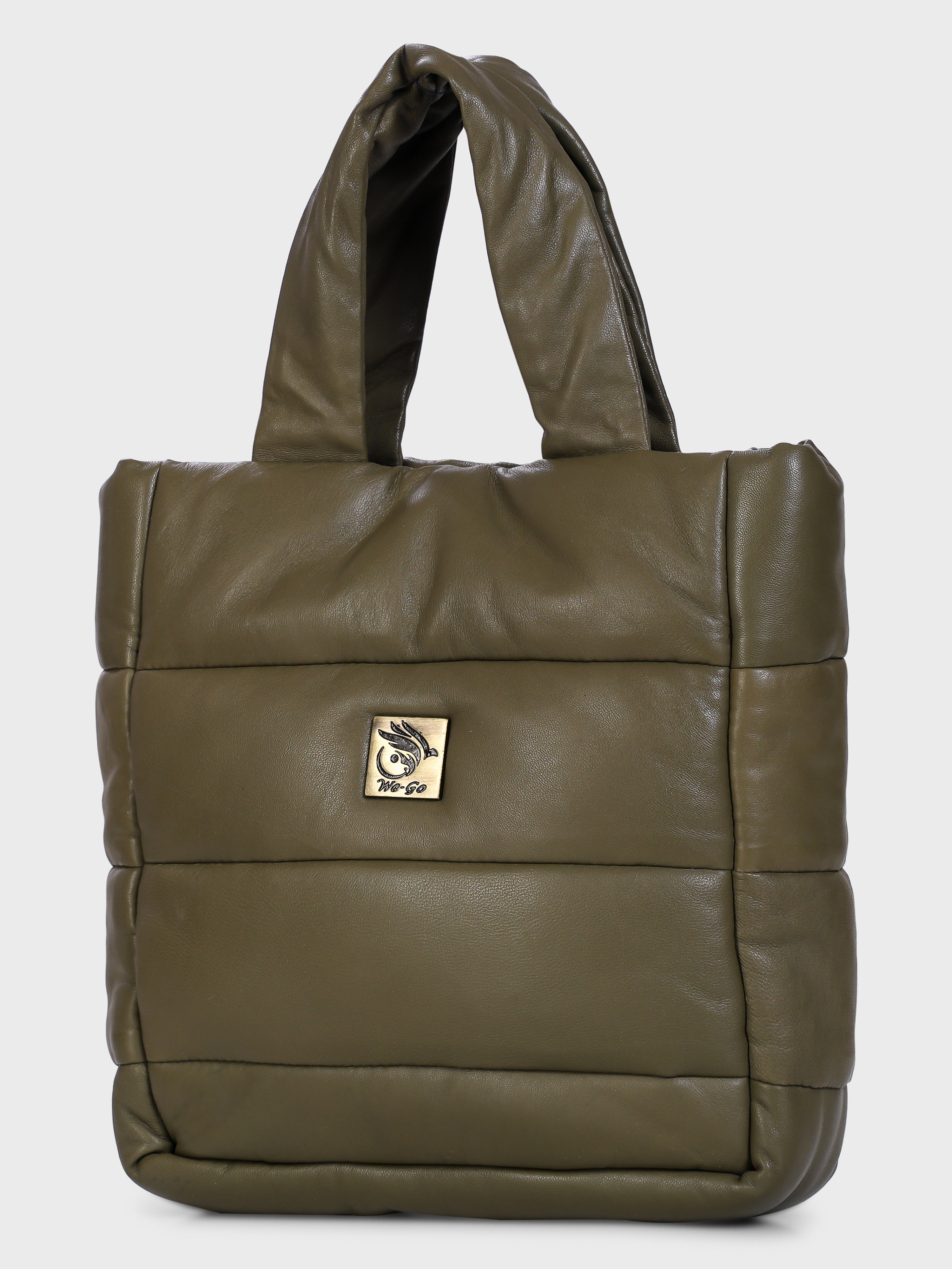 Genuine Leather , Soft Supple , Heavy Polly Quilted Women Leather Bag