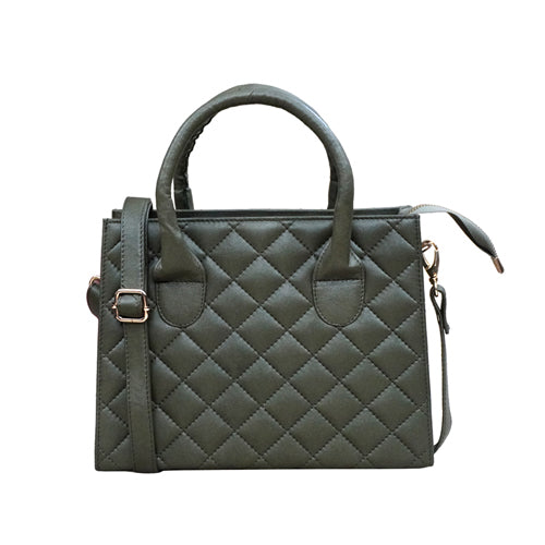 Genuine Leather Quilted Luxurious Women Bag Black