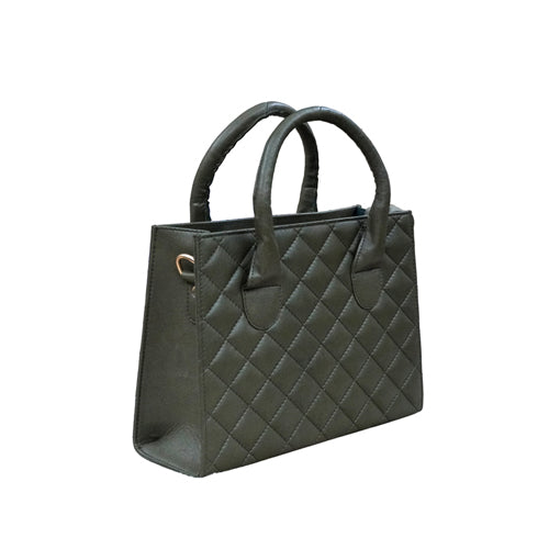 Genuine Leather Quilted Luxurious Women Bag Black