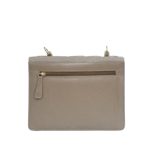 Genuine Leather Quilted Luxurious Women Bag with Golden chain sling