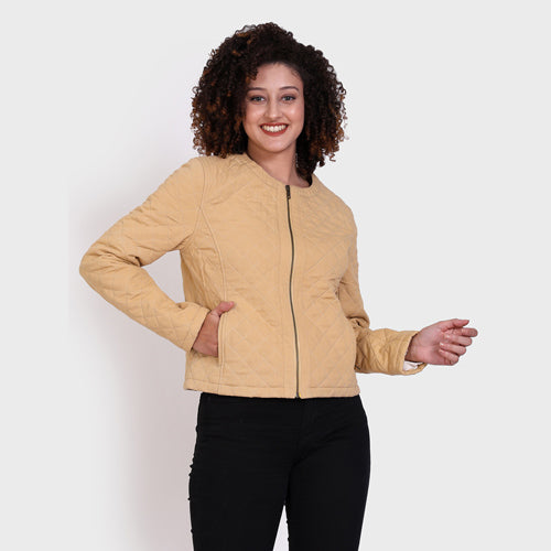 Cotton Twill Quilted Luxurious Women Jacket