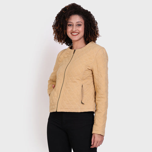 Cotton Twill Quilted Luxurious Women Jacket