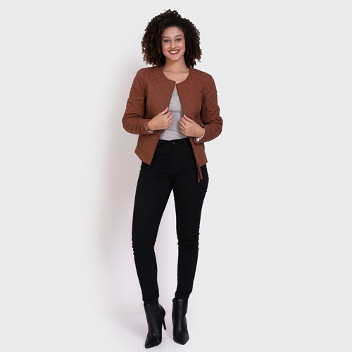 Cotton Twill Quilted Luxurious Women Jacket