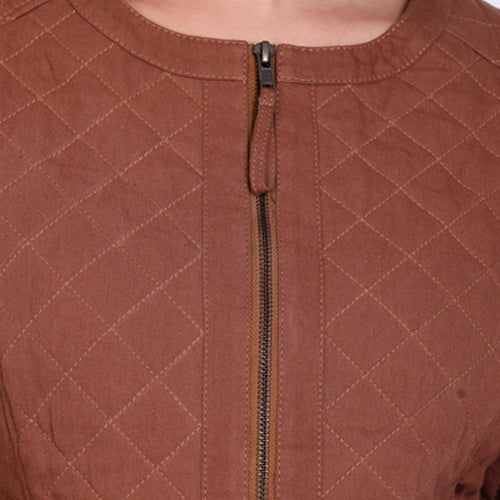 Cotton Twill Quilted Luxurious Women Jacket