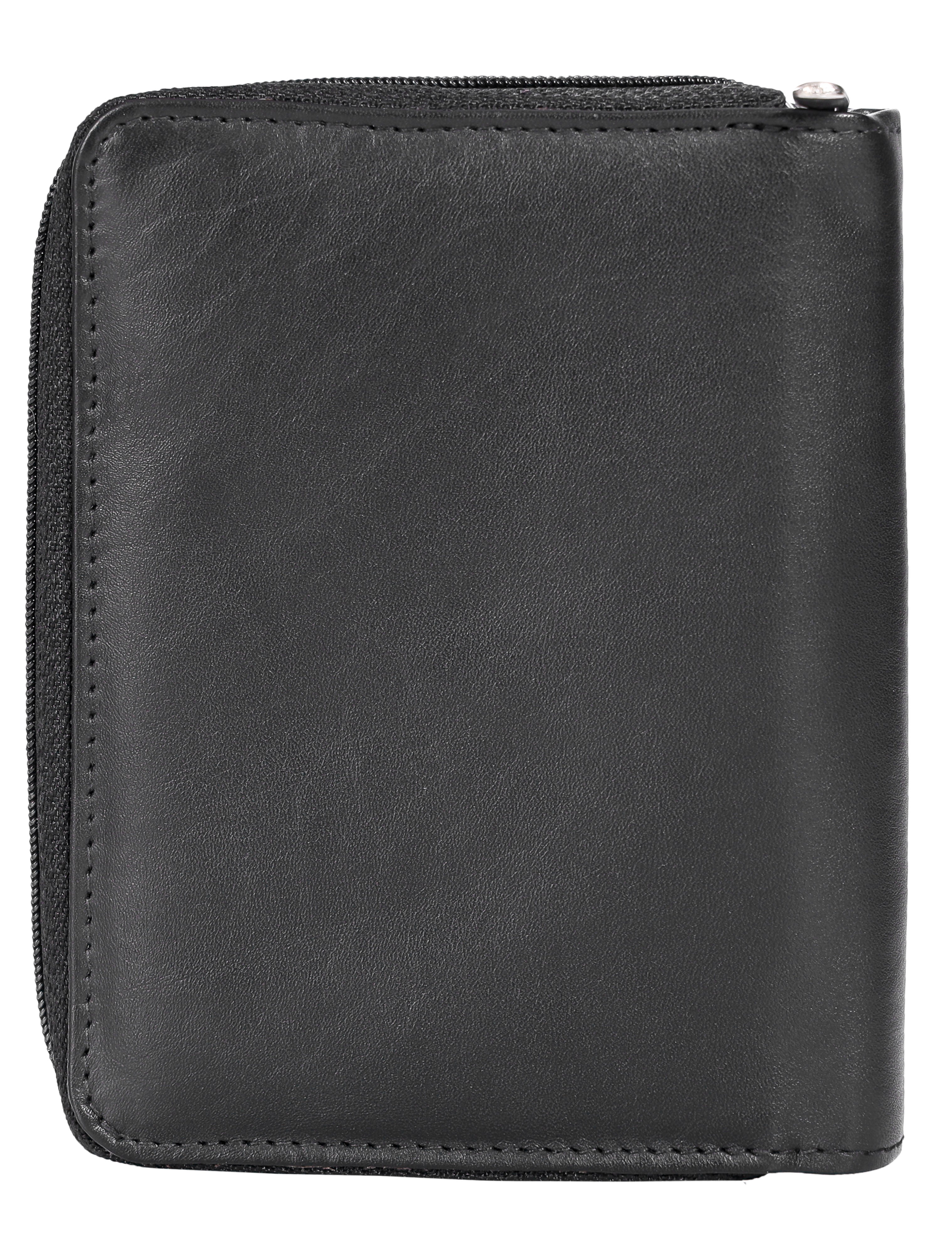 Genuine Leather Women Wallet With Ziparound Pouch
