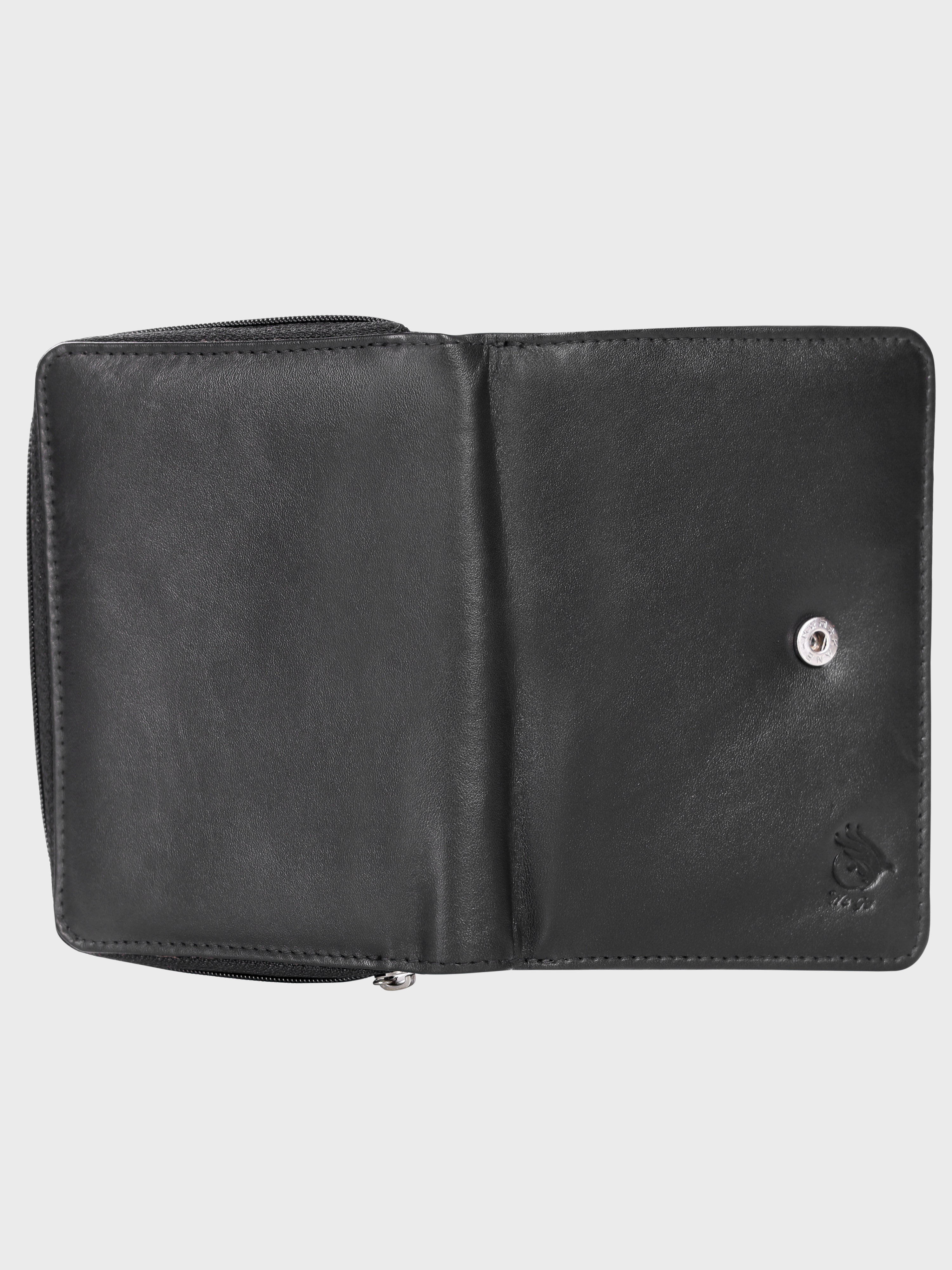 Genuine Leather Women Wallet With Ziparound Pouch