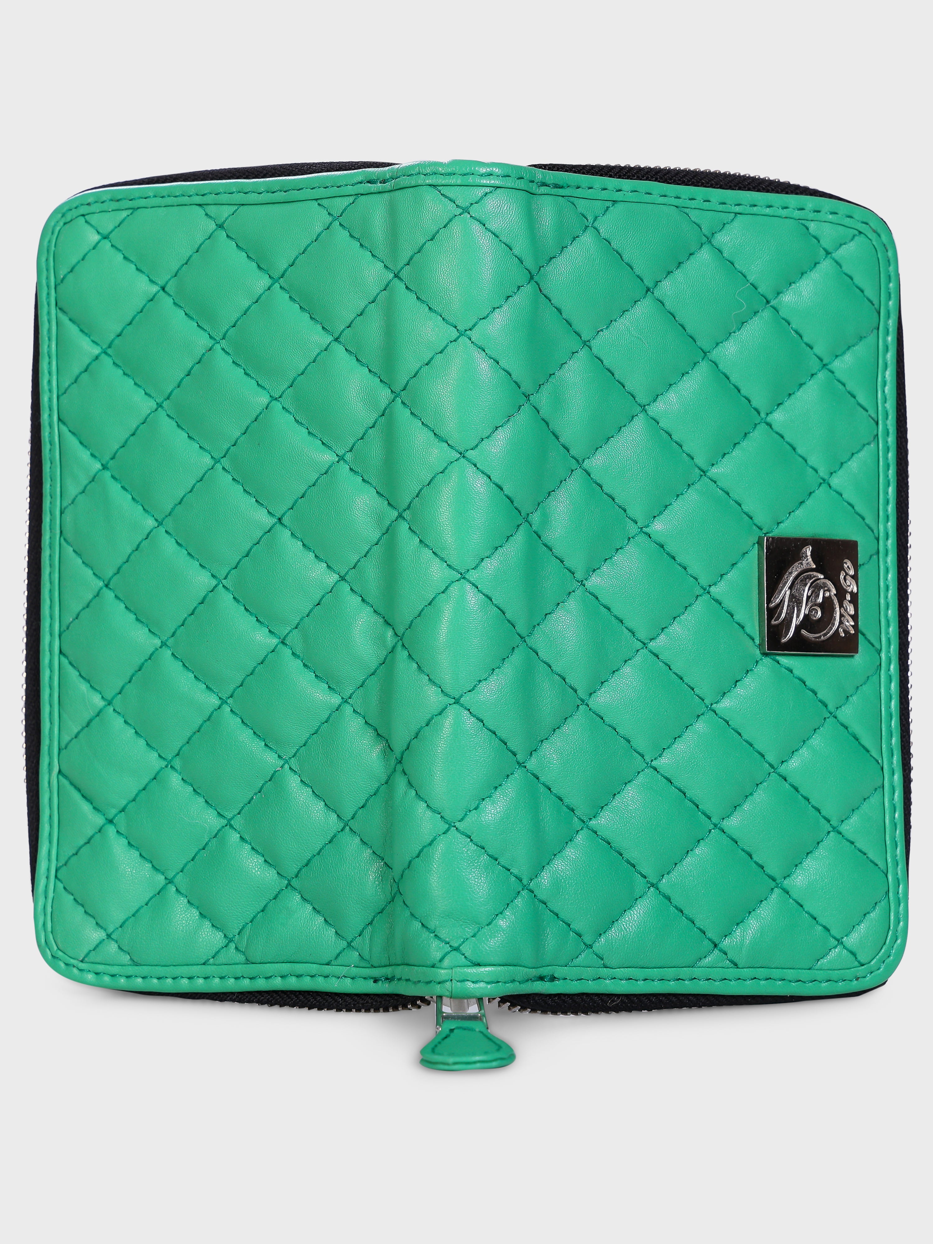 Genuine Leather , Diamond Quilted Leather Women Wallet