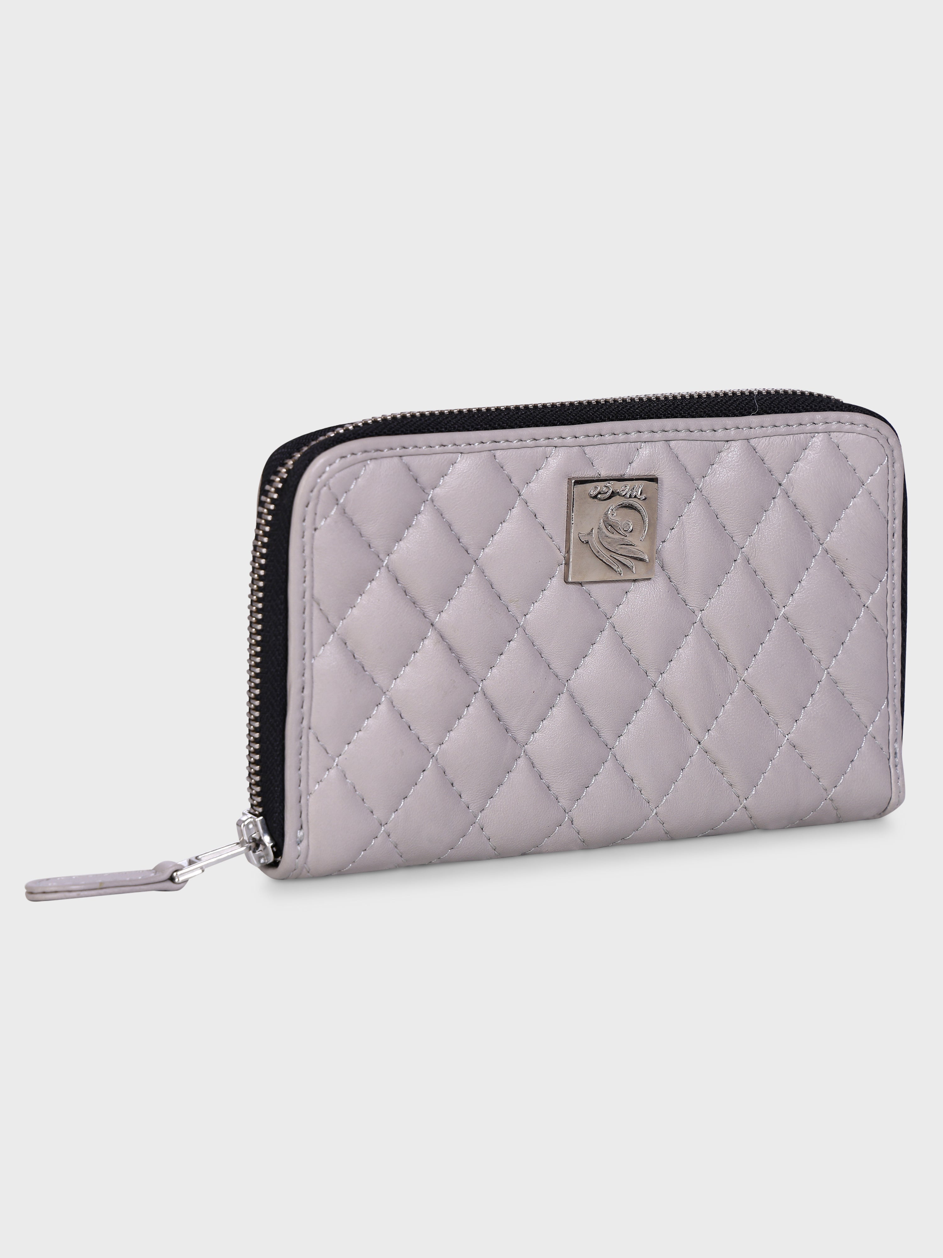 Genuine Leather , Diamond Quilted Leather Women Wallet