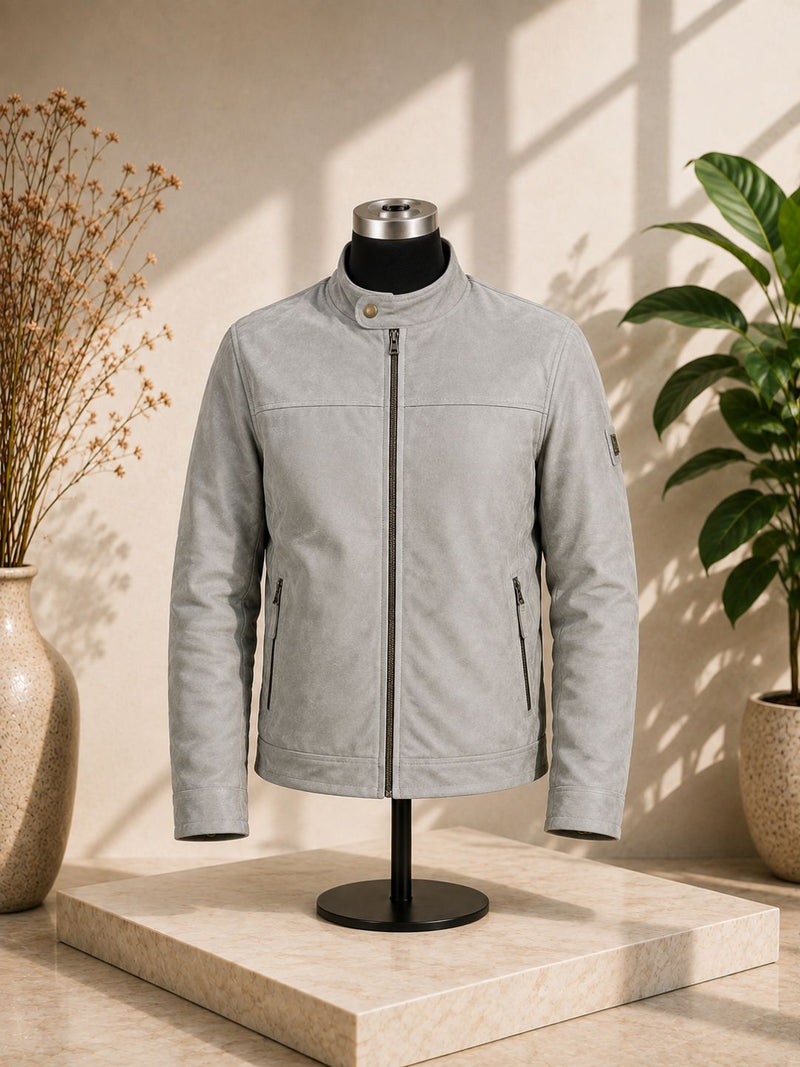 Genuine Suede Leather Classic Men's Jacket
