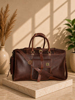 Genuine Leather  Oil Pull-up Luxurious Travel Duffle Bag