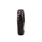 Genuine Leather Bracelet With Magnet Closure-Brown