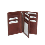 GENUINE LEATHER TRIFOLD CARD CASE FOR ACCOMODATING MULTIPLE CARDS