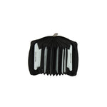 GENUINE LEATHER ZIP CLOSURE CARD CASE FOR ACCOMODATING MULTIPLE CARDS