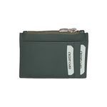 GENUINE LEATHER CARD CASE WITH ZIP POUCH