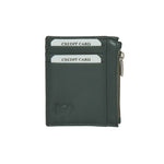 GENUINE LEATHER CARD CASE WITH ZIP POUCH