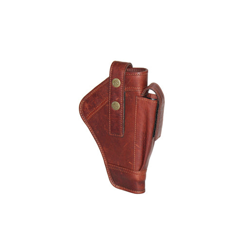 Genuine Leather Gun Holster With Additional Magazine Slot