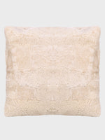 Front - Genuine Fur , Patchwork , Back - Genuine Leather , Luxurious Cushion Cover With Cushion