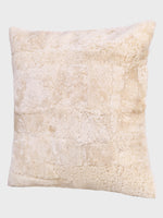 Front - Genuine Fur , Patchwork , Back - Genuine Leather , Luxurious Cushion Cover With Cushion