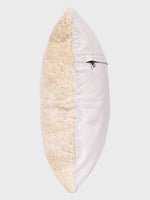 Front - Genuine Fur , Patchwork , Back - Genuine Leather , Luxurious Cushion Cover With Cushion