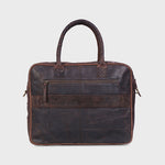 Genuine Leather Office Bag - Oil Pullup Leather Portfolio , With Adjustable Shoulder Strap , Can Accommodate 15 " Laptop