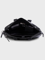 Genuine Leather Office Bag - Crocodile Embossed Print Leather Portfolio , With Adjustable Shoulder Strap , Can Accommodate 15 " Laptop