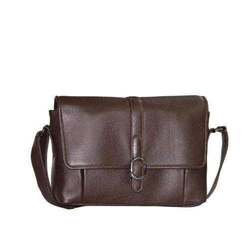 Genuine Leather  Unisex Messenger Bag  With Slot Inside For I Pad , Mobile