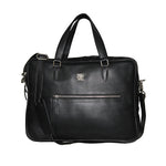 Genuine Leather Office Bag  Leather Portfolio With Adjustable Shoulder Strap , Can Accommodate 15 " Laptop