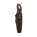 Genuine Leather Office Bag  - Oil Pullup Leather  , With Adjustable Shoulder Strap , With 14 " Laptop Compartment