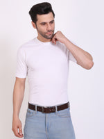 Genuine Leather Men's 40mm Belt with Hand-Stitched Weave Detail