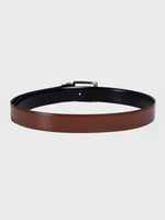 Genuine Leather - Men Formal Reviersible Belt Black / Brown - 35 mm Width