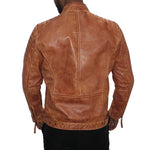 Two Tone Genuine Leather , Men's Leather Jacket