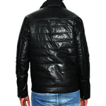 Genuine Leather Quilted Luxurious Men's Jacket Color Black