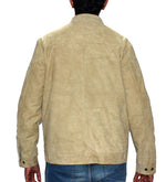 Genuine Suede Leather Classic Jacket Color Sand