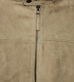 Genuine Suede Leather Classic Jacket Color Sand