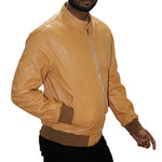 Genuine Leather Men's Bomber Jacket