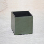 GENUINE LEATHER  PEN STAND 4 " X 4 "