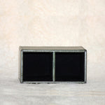 GENUINE LEATHER  PEN STAND TWIN SLOTS 4 " HEIGHT  X 6  " LENGTH