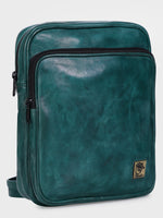Unisex Genuine Leather ,Soft Luxurious Veg Tanned Two Toned - Travel Shoulder Strap Bag